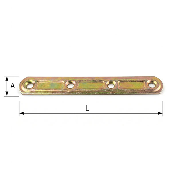 MINUTEX Lastrine Diritte 4 Fori Nervate in Acciaio Zincato CONF.DA PZ4 - MINUTEX - Immagine 2